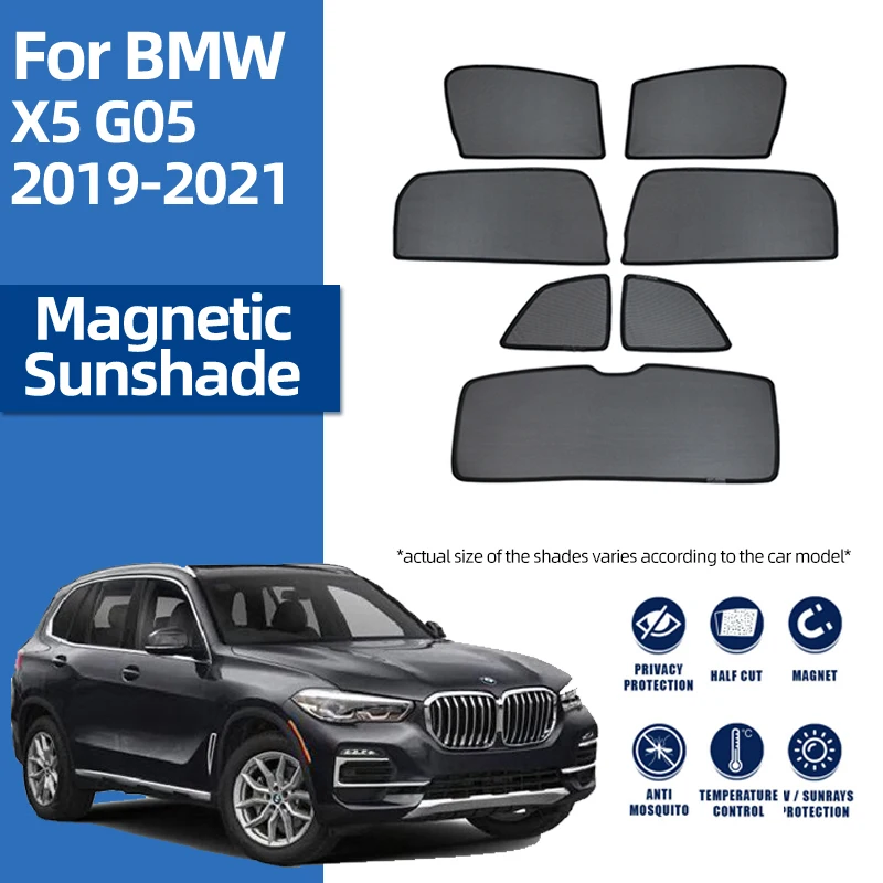 

For BMW X5 G05 F95 2018-2022 Front Windshield Car Sunshade Shield Rear Baby Side Window Sun Shade Visor Magnetic Blind Curtain