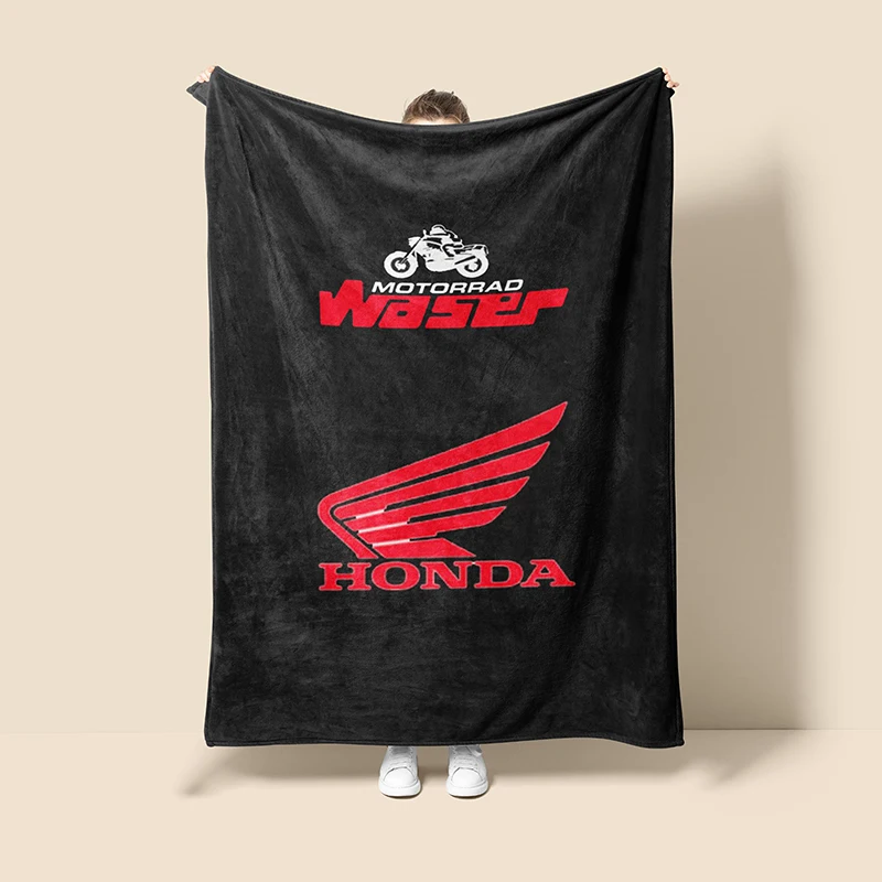 3D trendy Boys motorcycle logo gift H-HRC-H-HONDA bedroom bed sofa decoration car cool knitting portable picnic soft blankets 4