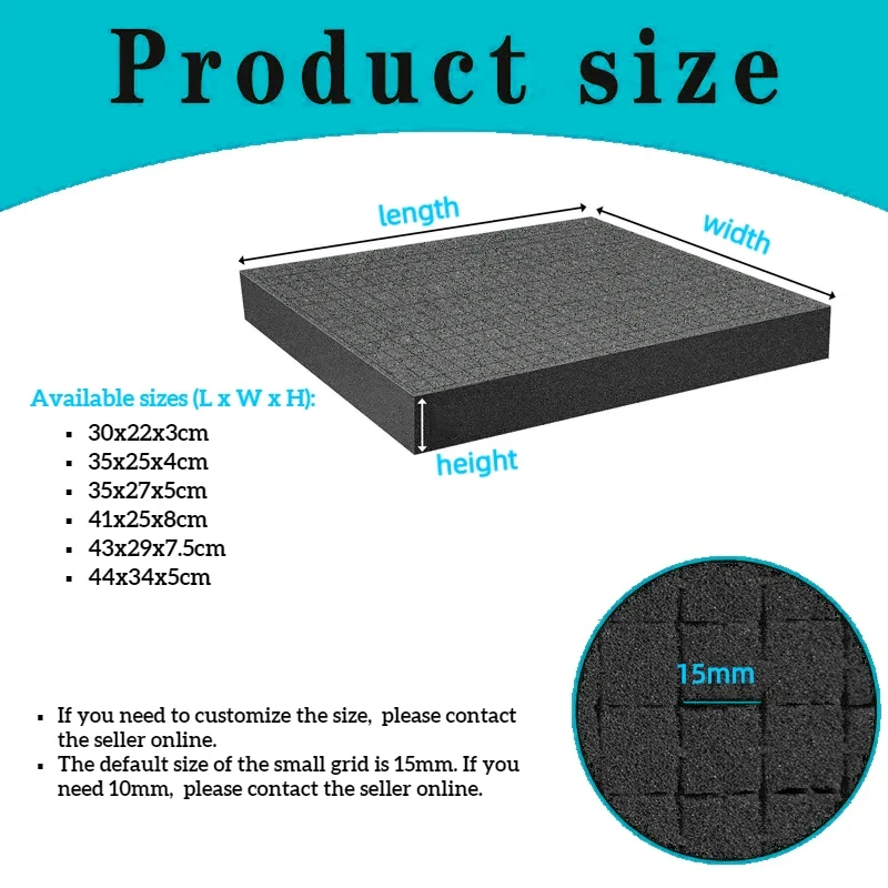 Toolbox Foam pick apart foam for toolbox pre cutting foam insert pick pluck sponge precorted shadow foams for hard flight case tool organizer