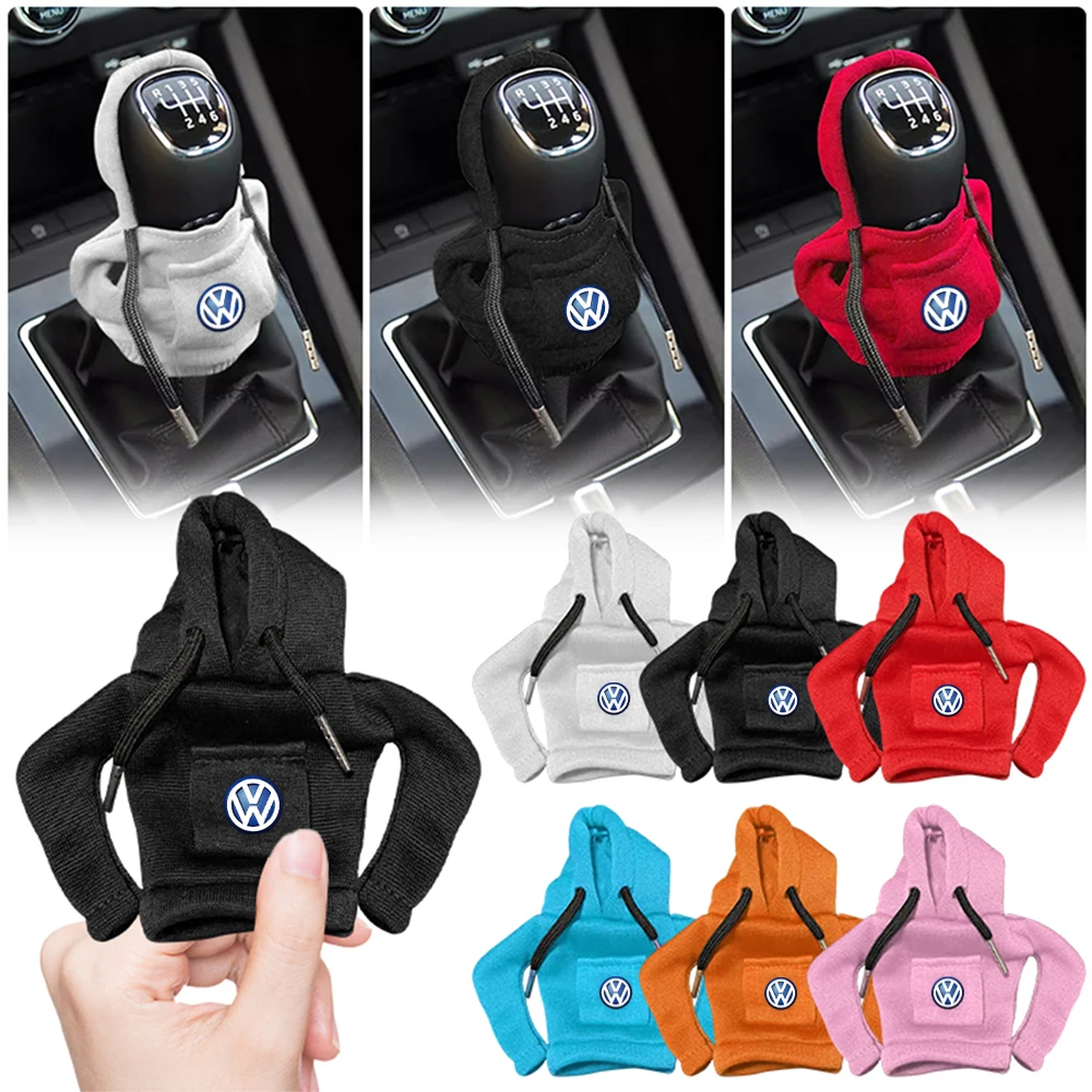 Gear Shift Handle Hoodie Car Gear Shift Manual Handle Sweatshirt Auto Accessory For Volkswagen VW R Golf 4 5 Passat Beetle Tiguan Rline Polo CC B6