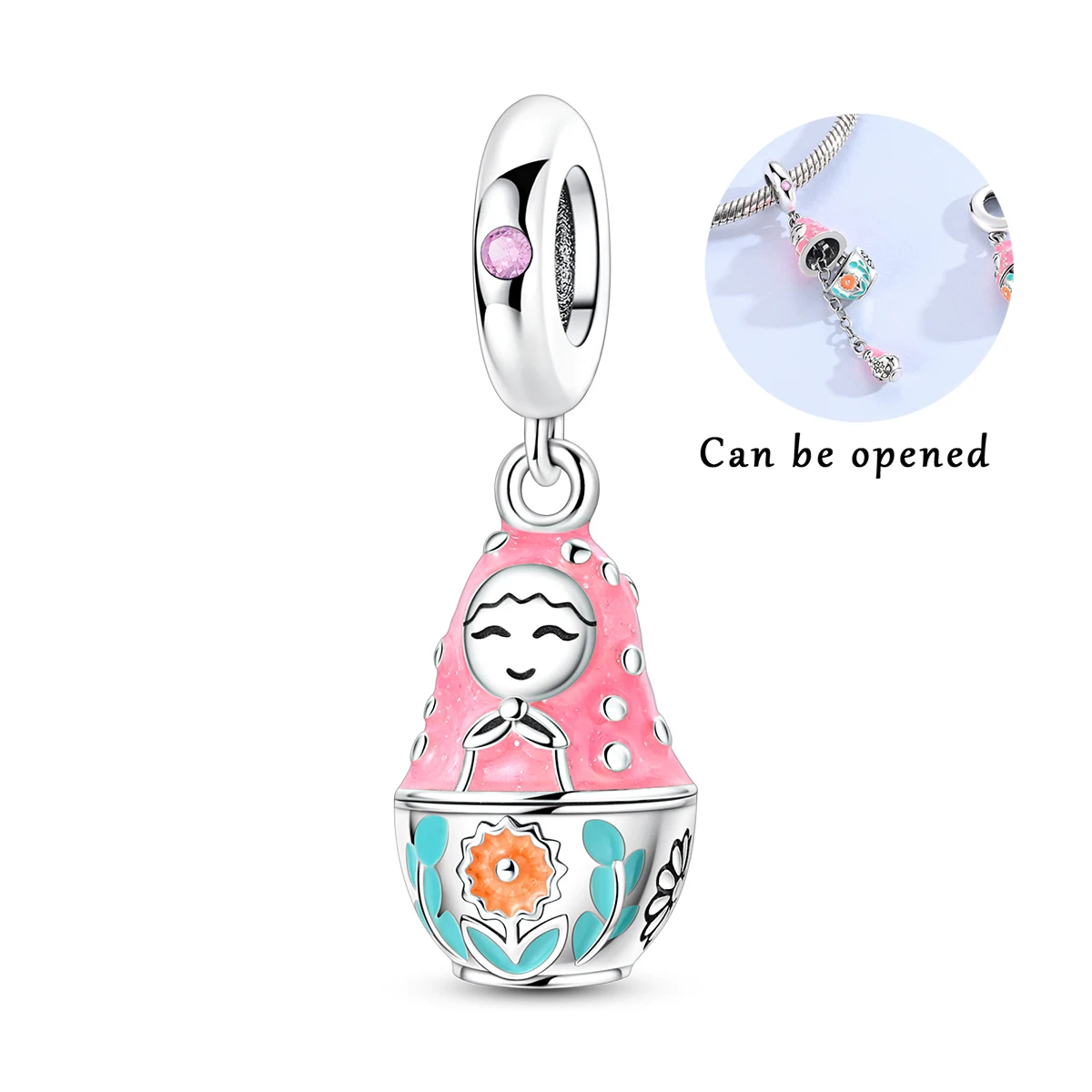 Elegant 925 Silver Charms Beads Pendant for Women’s Bracelet Jewelry Fashion