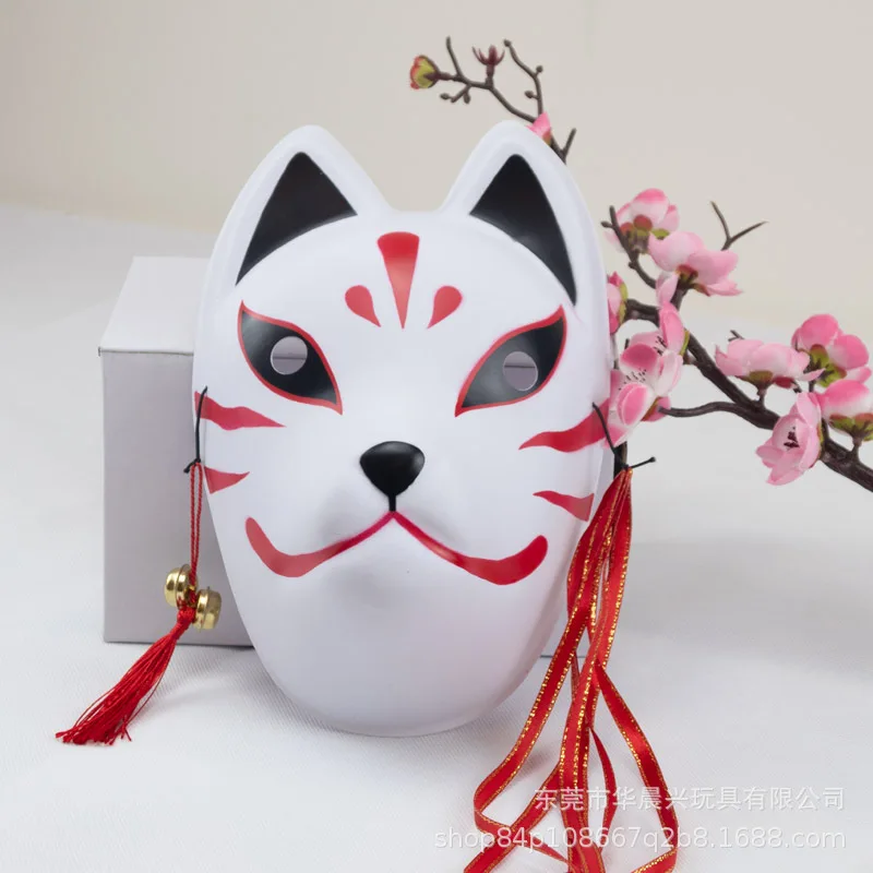 Anime Demon Slayer Fox Masks Japanese Cat Mask Half Face Masquerade  Festival Kabuki Kitsune Masks Party Cosplay Propsani. Mesh - AliExpress