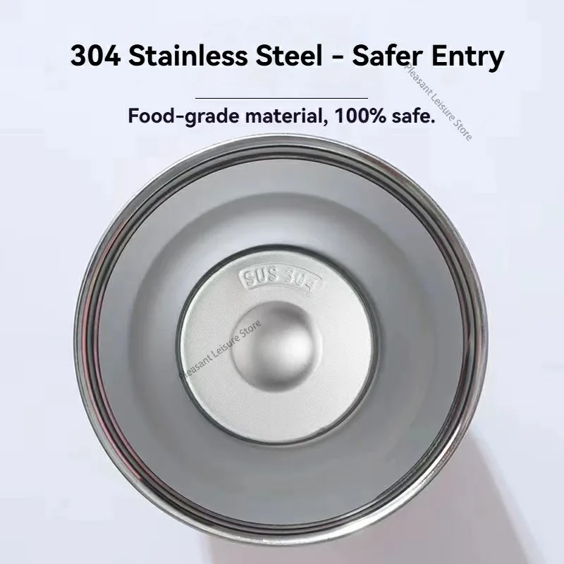 890ML Stainless Steel Thermos Cup Travel Thermos Water Bottle with Straw Keep Cold and Hot Car Coffee Cup Portable Vacuum Flask