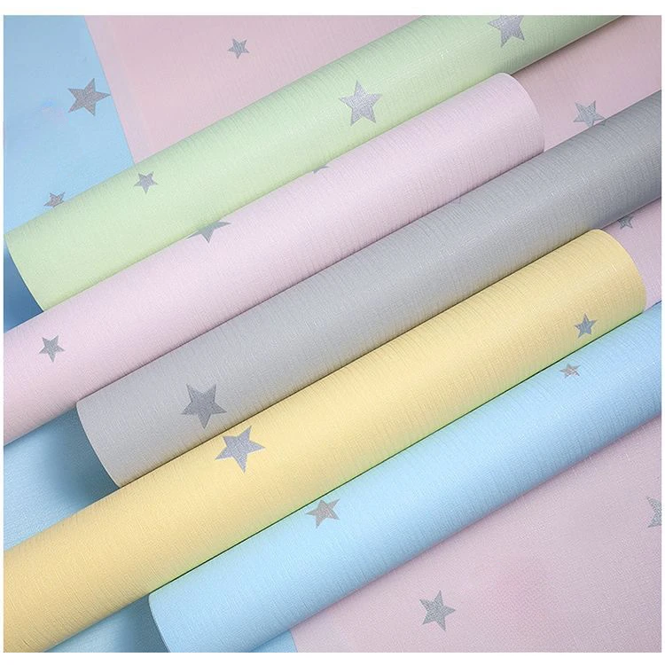 

Colorful Star Wallpaper Childrens Bedroom Decor Self Adhesive PVC Furniture Wallpaper Kids Baby Boy Girl Room Mural Cartoon Star