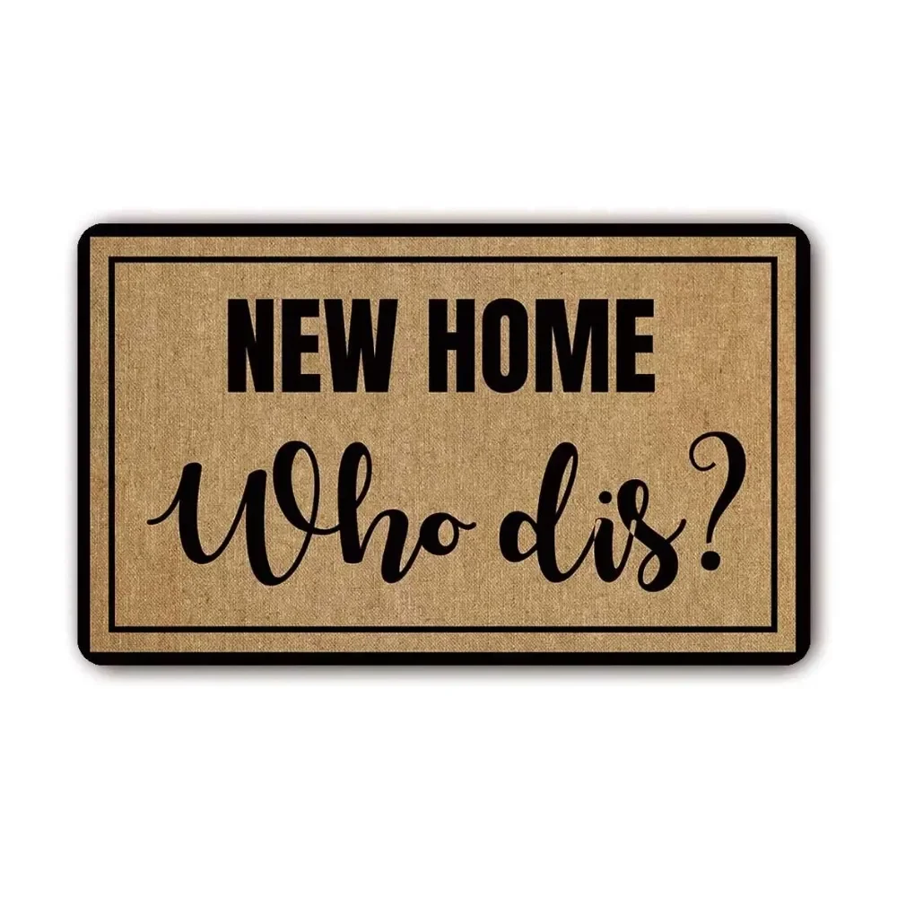 

Funny Front indoor kitchen floor mats non slip "New Home who dis" woven outdoor mat design outdoor entrance doormats
