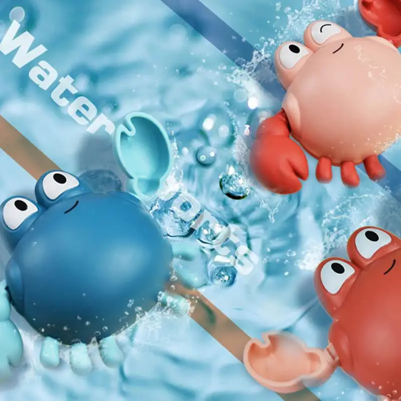 Baby Bath Toys Bathing Cute Swimming Duck Whale Pool Beach Classic Chain Clockwork Water Toy For Kids Water Playing Toys 4