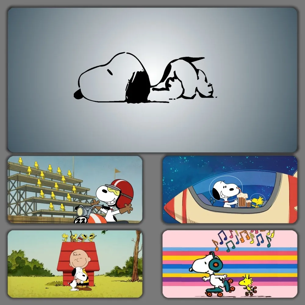 

Милый мультяшный коврик для мыши Snoopy, большой игровой коврик для компьютерных игр, клавиатуры, мыши