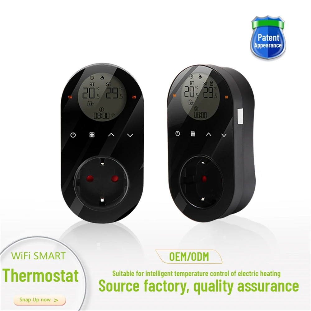 

WiFi Digital Thermostat Outlet Plug Smartlife App Control Socket Temperature Controller with Touch Button