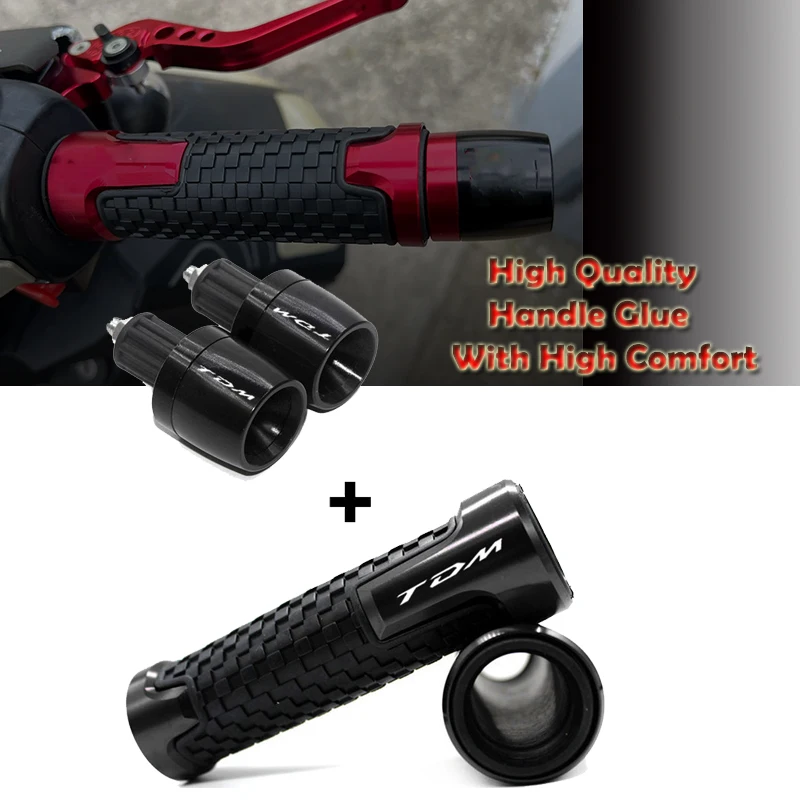 

Для мотоциклетных ручек Yamaha TDM900 TDM900A TDM850 TDM850A 7/8 дюйма 22 мм, противоскользящая ручка, крышка ручки, универсальные аксессуары