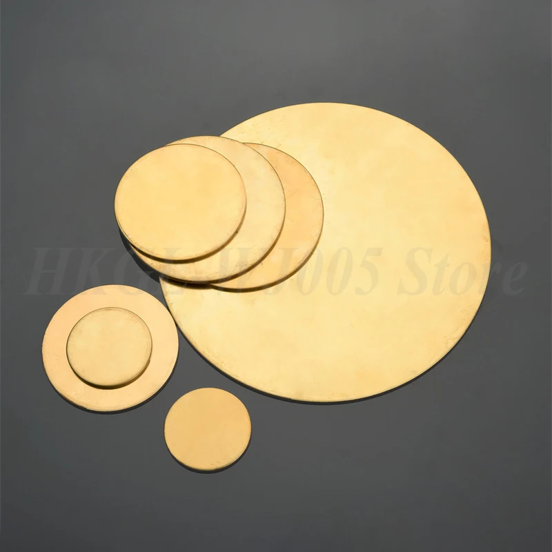 Thick 0.3-4mm H62 Brass Disc Dia 10-300mm Round Brass Plate Circular Brass Plate Thin Brass Circular Plate Sheet