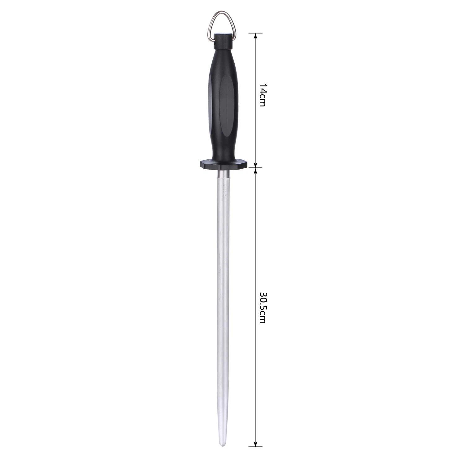Sharpening Steel & Oval Household Sharpening Rod or Stick,Professional Chef Honing Rod, Sharpener,31Cm