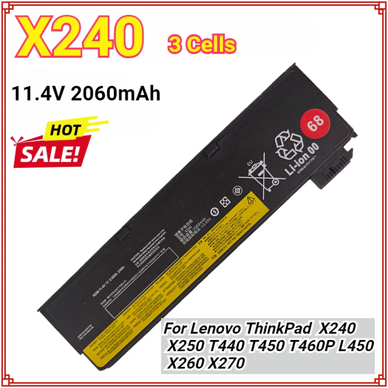 X240 Laptop Battery for Lenovo ThinkPad X240 T440S T440 X250 X260 X270 T450S T460 T450S T450 T550 T560 45N1126 45N1127 3/6cells