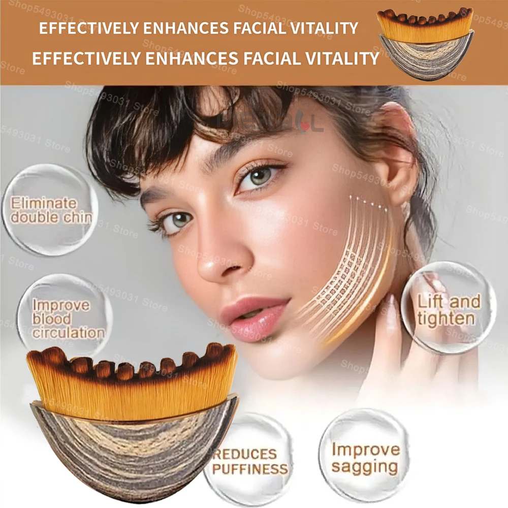 1/3/5Pcs Lymphatic Contour Face Guasha Scraping Chin Sculpting Tool Face Brush Drainage Massager Brushing Facial Massage