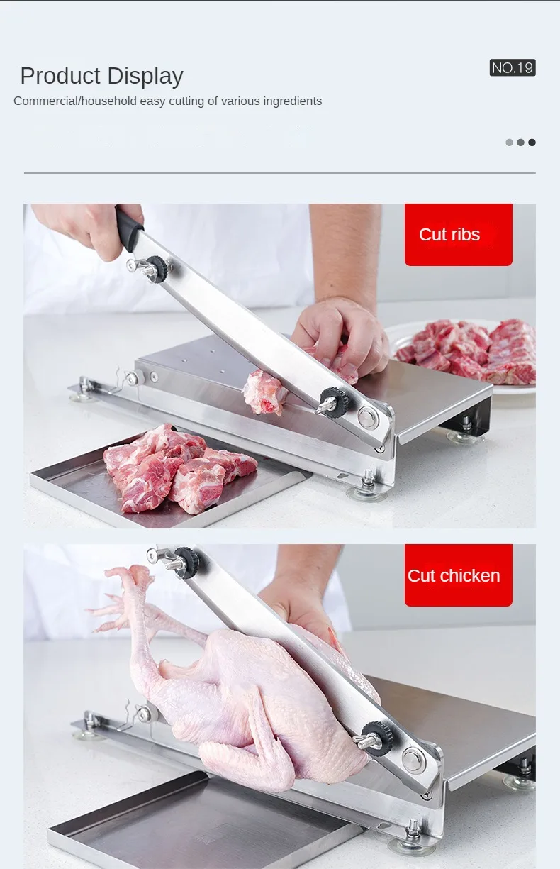 12 Inch Meat Bone Cutter Machine Stainless Steel Home Chicken Pig Feet Lamb  Hooves Steak Pork Ribs Bone Cutting Machine - AliExpress