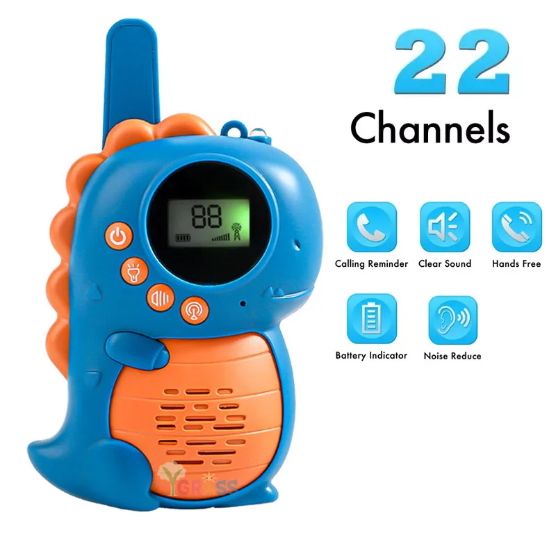 Walkie Talkie 2PCS Electronic Toys Children's Gadgets Radio Phone 3km Range Professional Toki For Kids Birthday Gifts Boys Girls 2