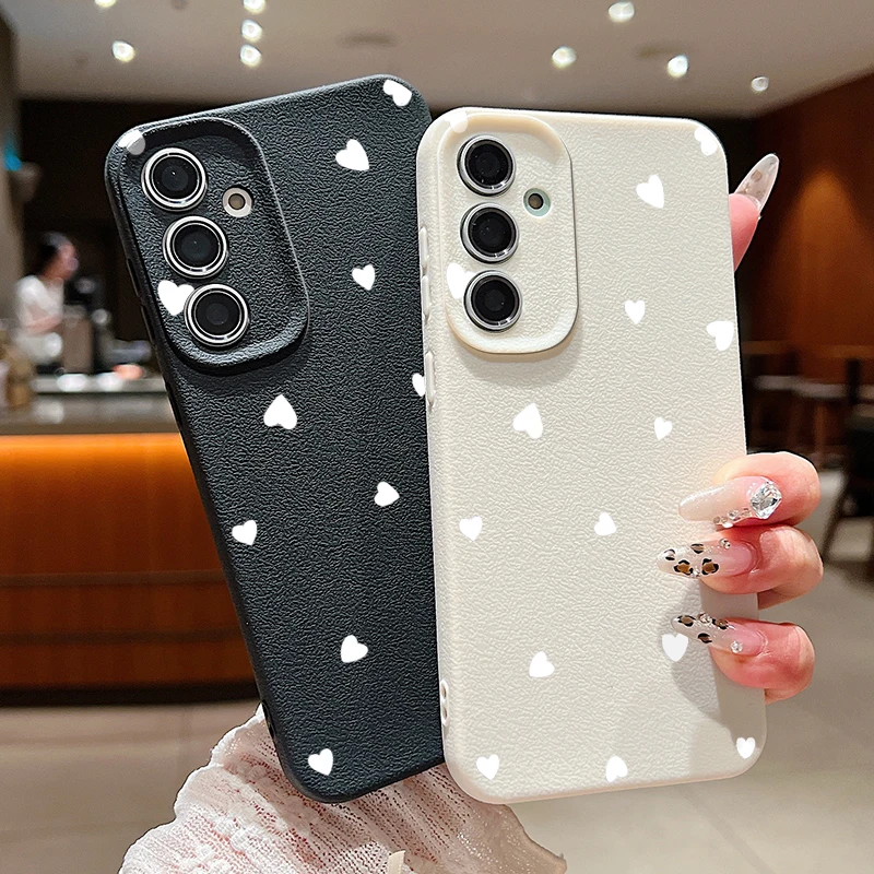 White Love Hearts Phone Case - Elegant Protective Cover