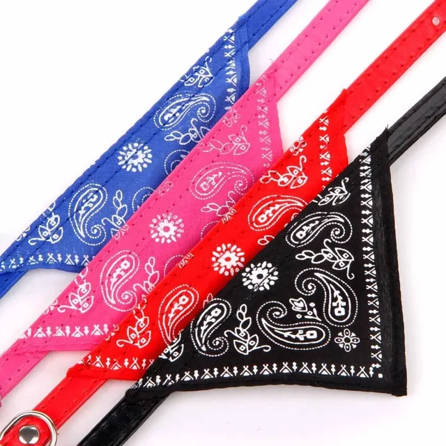 Cute Printed Bandana Cat Collar Puppy Dog Cat Scarf Collar Adjustable Triangular Pet Banadana Collar for Kittens Small Animals 4