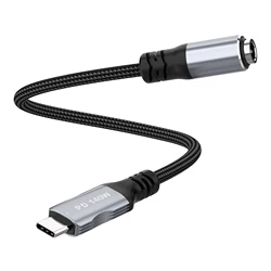 Universal USB - C to DC Power Adapter Extension Cable - 140W Charger for Mobile Phones and Tablets (DC female to USB C)