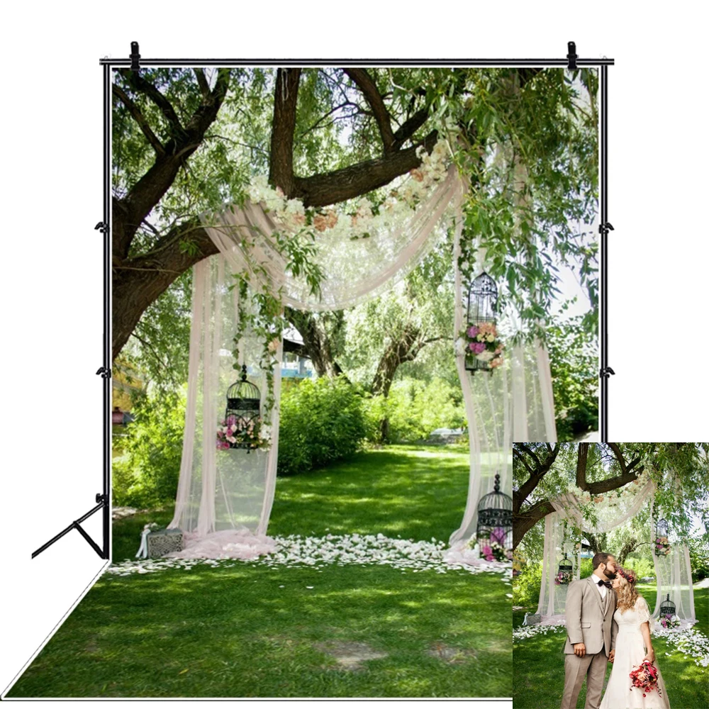 Wedding Party Backdrops Pink Spring Blossom Flowers Petal Branch Love Bridal Shower Scenic Photography Backgrounds Photo Studio