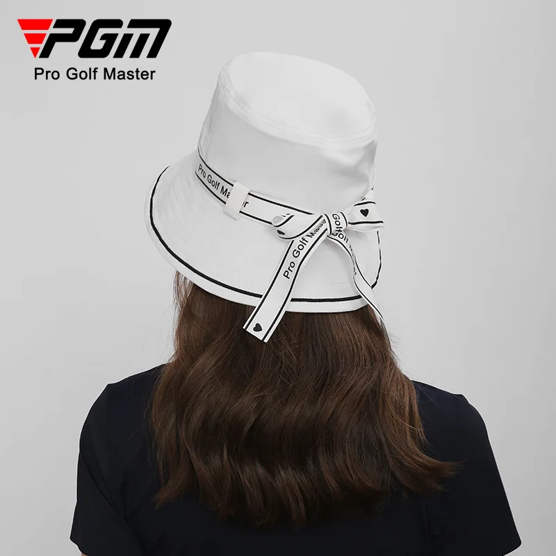 PGM Women Golf Hat Bow Strap Fisherman Caps Sun-shading Sunscreen Inner Sweat-absorbing Band Design MZ056