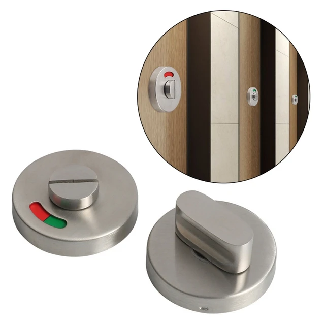 Metal Indicator Door Lock Public Toilet WC Hardware Latch For Bathroom  Occupied Vacant Engaged Deadbolt Dressing Room - AliExpress
