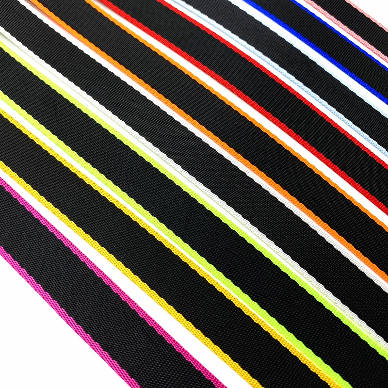 2 Yards/lot 20mm Polyester Nylon Webbing Color Watch Ribbon Backpack Strap Badge Webbing