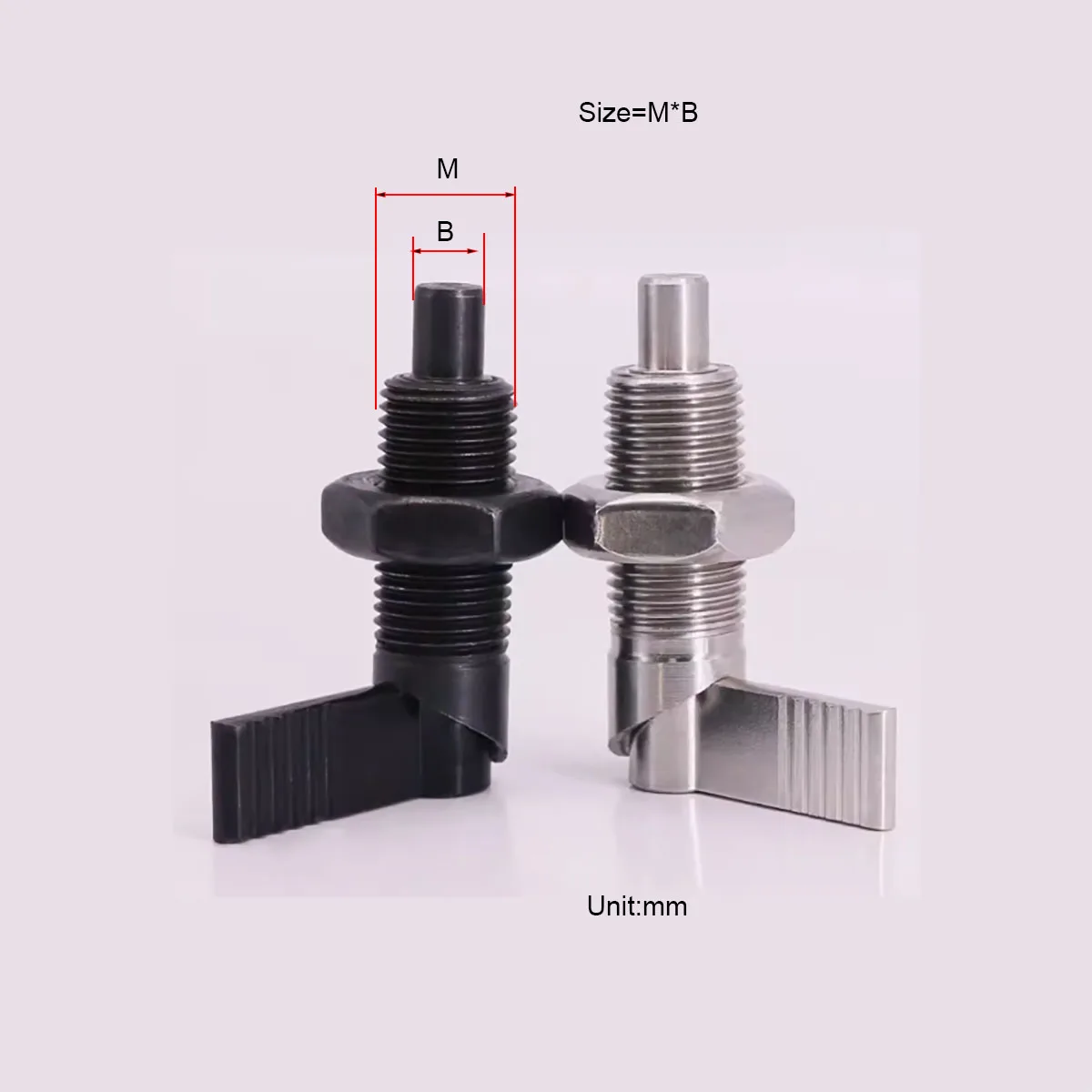 Knob Plunger/Self-Locking l-Shaped Indexing Pin Fine Thread Stop Spring ...