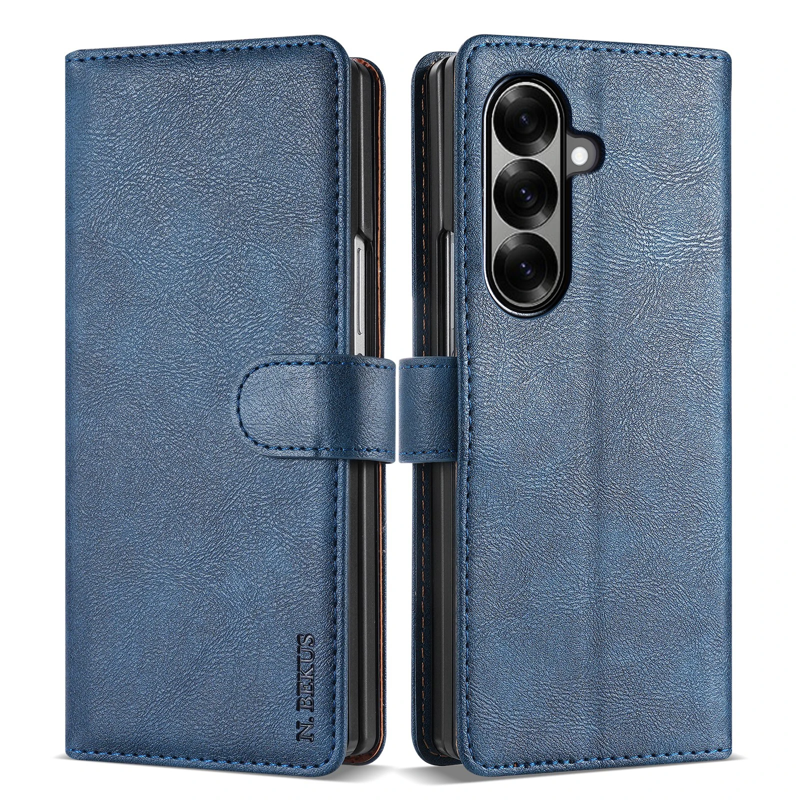 Elegant Flip Leather Wallet Case with Magnetic Closure and Card Pocket
