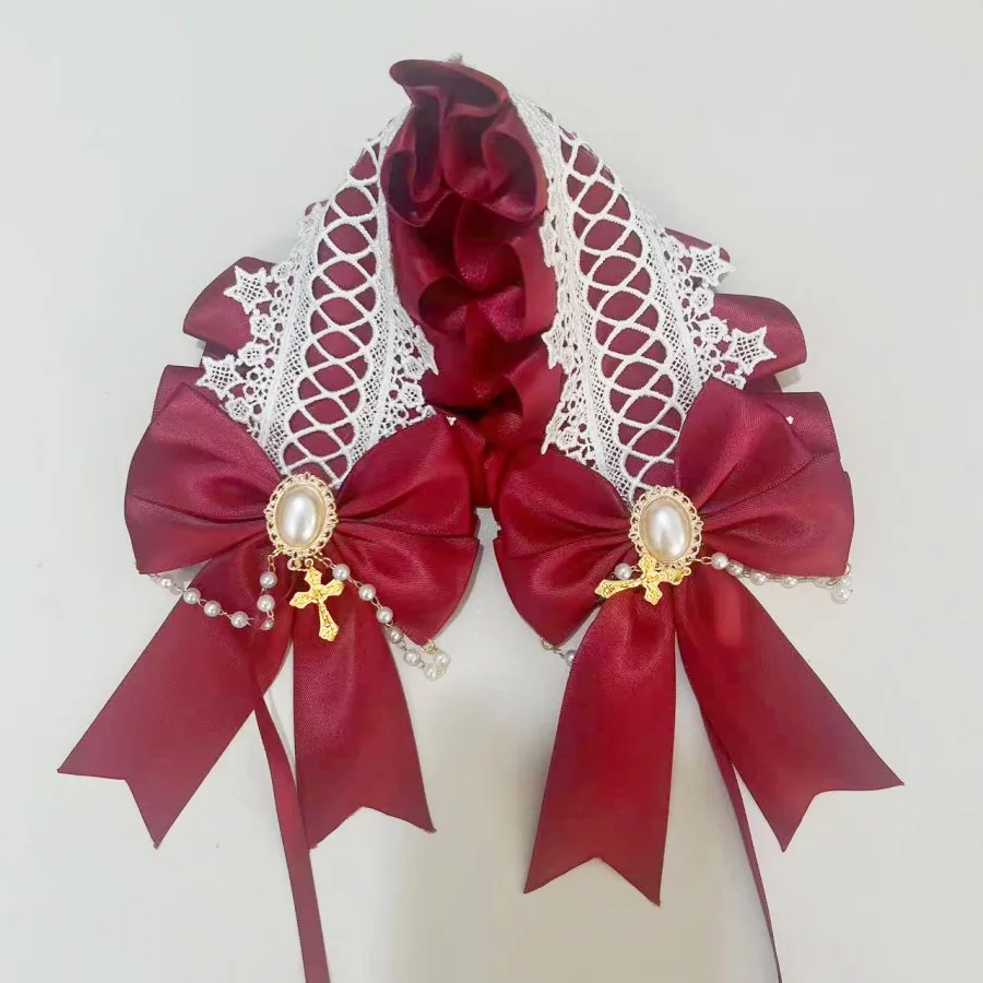 1Pcs Frauen Nette Spitze Gothic Lolita Stirnband Kopfschmuck Anime Maid Cosplay Haar Zubehör Headwear Kopfschmuck Haar Clips – Detail 24