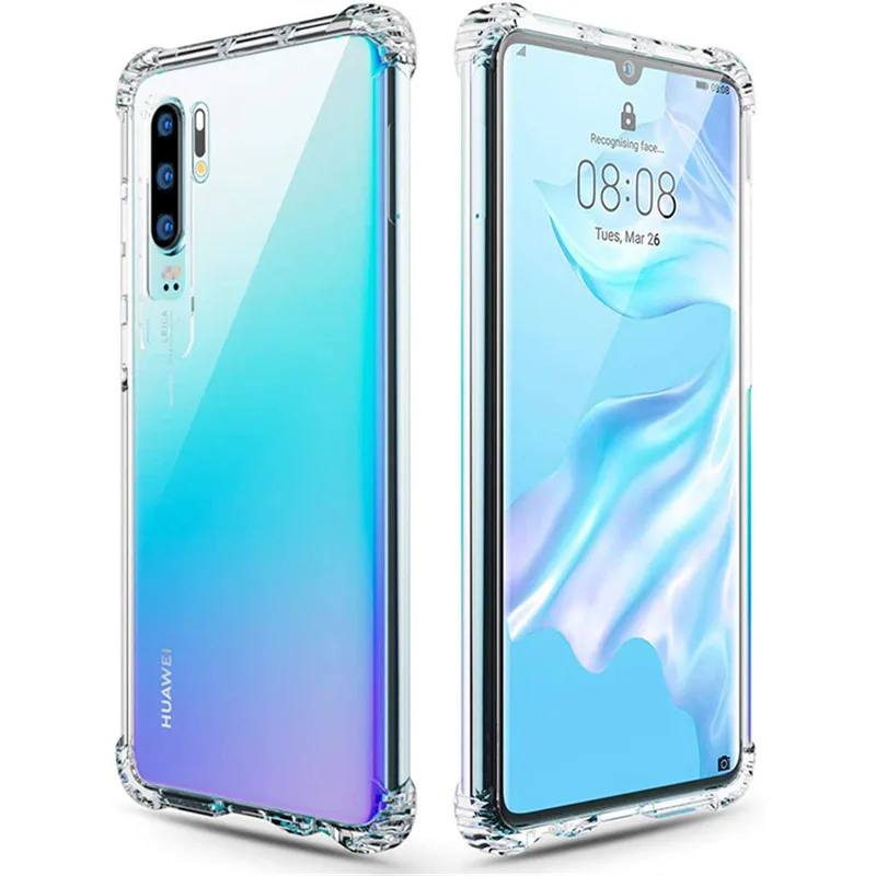 SORAKA Funda Transparente Para Huawei P30 Con Anillo