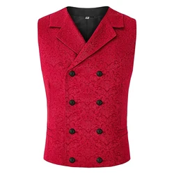 Men\'s Double Breasted Suit Waistcoat Victorian Style Fashionable Cosplay Vest Available in Multiple Colors S 3XL