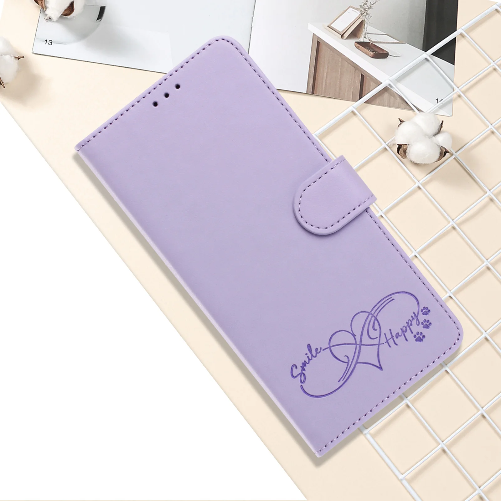 Cute Leather Wallet Flip Back Cover Phone Case