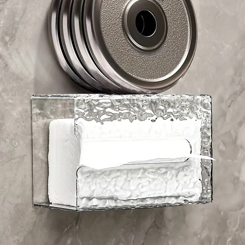 Wall Mounted Tissue Boxes Toilet Paper Container Holders Punch Free Paper Drawer Storage Case Bathroom Accessories 4