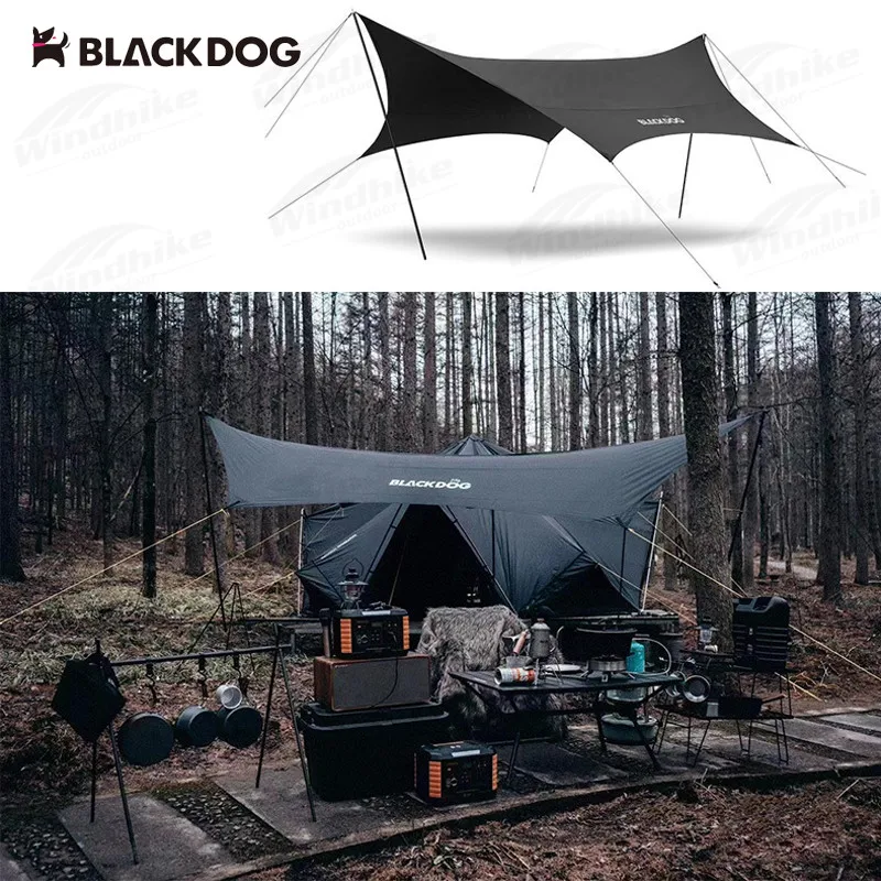 네이처하이크-BLACKDOG 야외 15 ㎡/25 ㎡ 태양 쉼터 150D 옥스포드 천 육각 캐노피 UPF50 + 방수 양산 천 