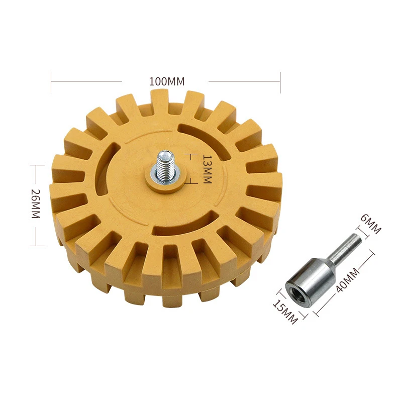 Car Pneumatic Rubber Eraser Wheel Pad Rubber Disk Decal Eraser Wheel Car Sticker Remover Paint Cleaner Polish Auxiliary Tool