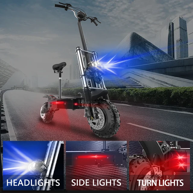 60V 5600W Dual Motor Electric Scooter for Adults 80KM/H Max Speed E Scooter 100 KM Max Mileage Electric Motorcycles with Seat 4
