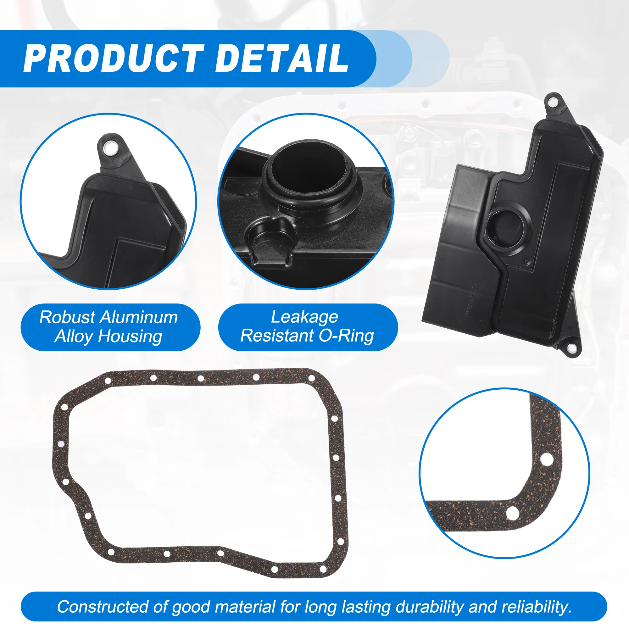 UXCELL Automatic Transmission Filter Kit CVT Oil Cooler Filter Oil Pan Gasket Kit for Toyota Avalon 2007-No.3533048020