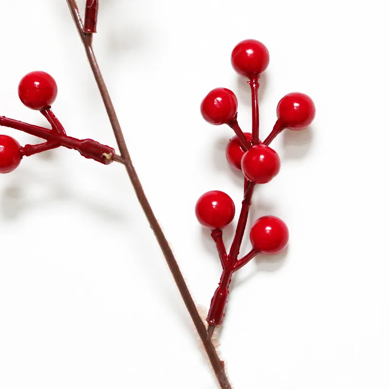 (1 Pcs/pack) Red Small Berry Pendant Christmas Tree Decoration 1.9m Long Wedding Decorations Holiday DIY Gift Pendants