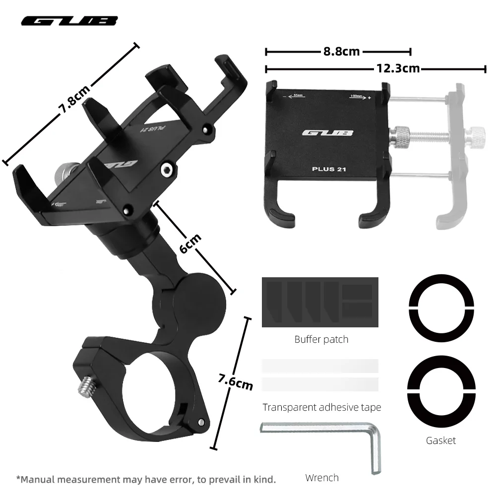 Enhanced Aluminum Alloy Rotatable Anti-Slip Phone Holder for Motorcycles and Bikes