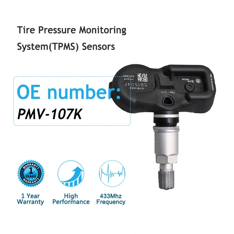 Датчик давления в шинах с TPMS, 433 МГц, 4 шт.