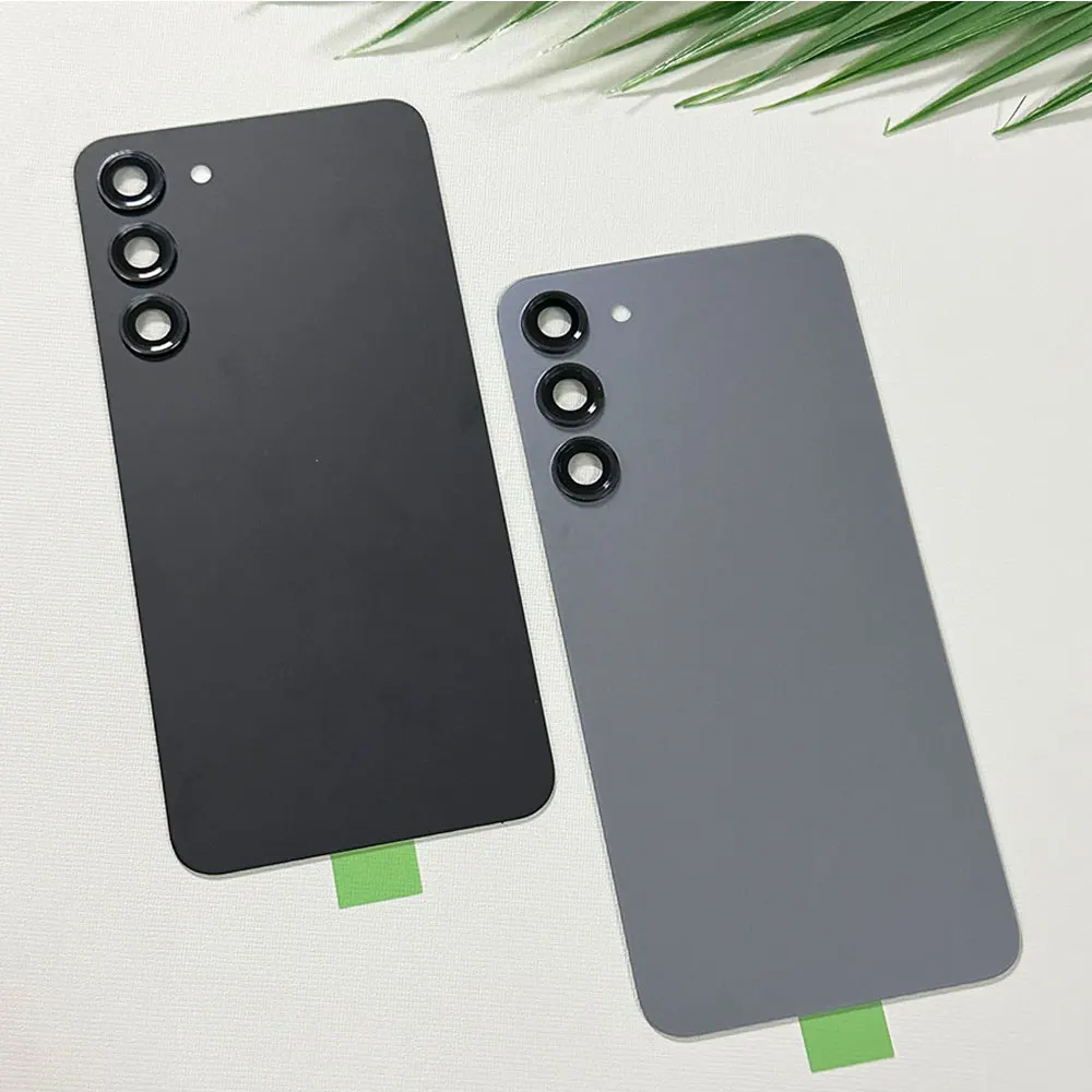 S23+ 삼성 갤럭시 S23 플러스 S23+ S916B S916U용 새 하우징 후면 배터리 커버 후면 도어 교체용 배터리 커버+카메라 렌즈