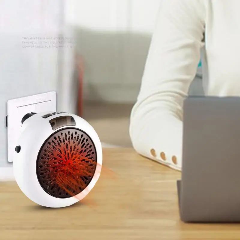 Electric Heater Home Office Desk Mini Heater Portable Electric Air PTC Ceramic Heating Element Heats Up In 3 Seconds