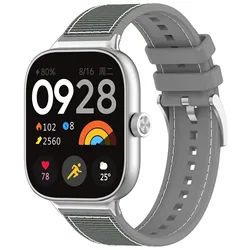 Enhanced Sports Strap Silicone Nylon Wristband Bracelet for Mi Band 8 Pro (Gt4n - grey)