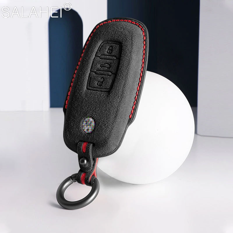 

Alcantara Suede Leather Car Key Case Cover Shell For Volkswagen Tiguan Lavida Passat Gran Lavida Sagitar Bora Golf Accessories