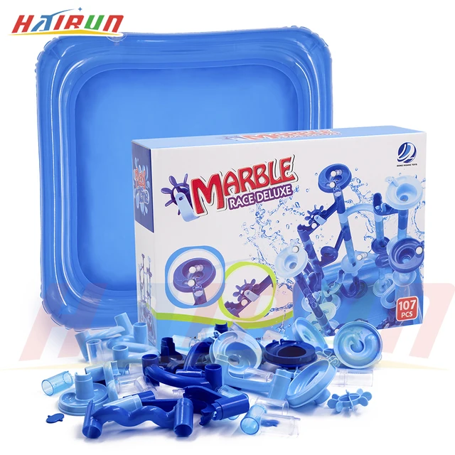 31-107Pcs Water Play Marble Run Maze Ball Track Building Blocks DIY Construction Toys Set Children Educational Toys Gift 1