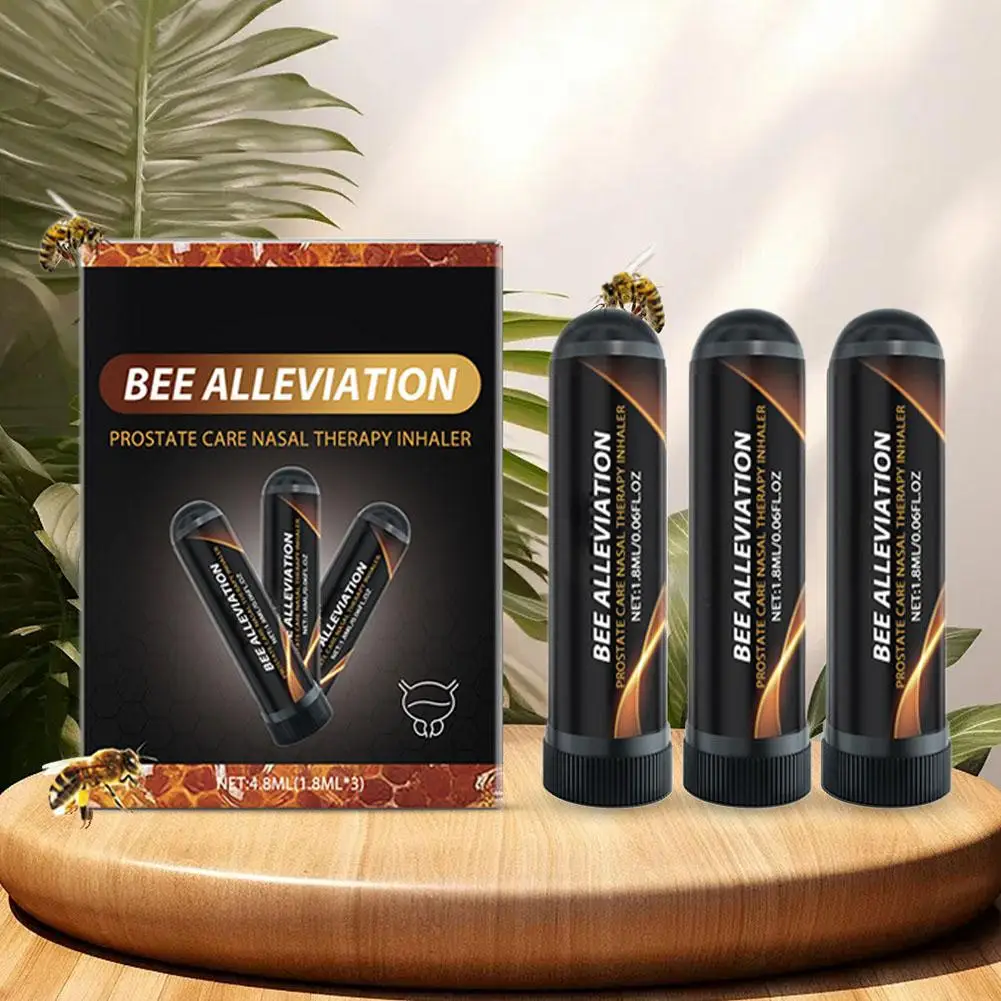 Nasal Inhaler 3Pcs Beebreathe Bee Wellness Inhaler Prostavibe Inhaler Beeboom For Prostate Wellness Nasal Spray Body Care nasal inhaler,nasal spray