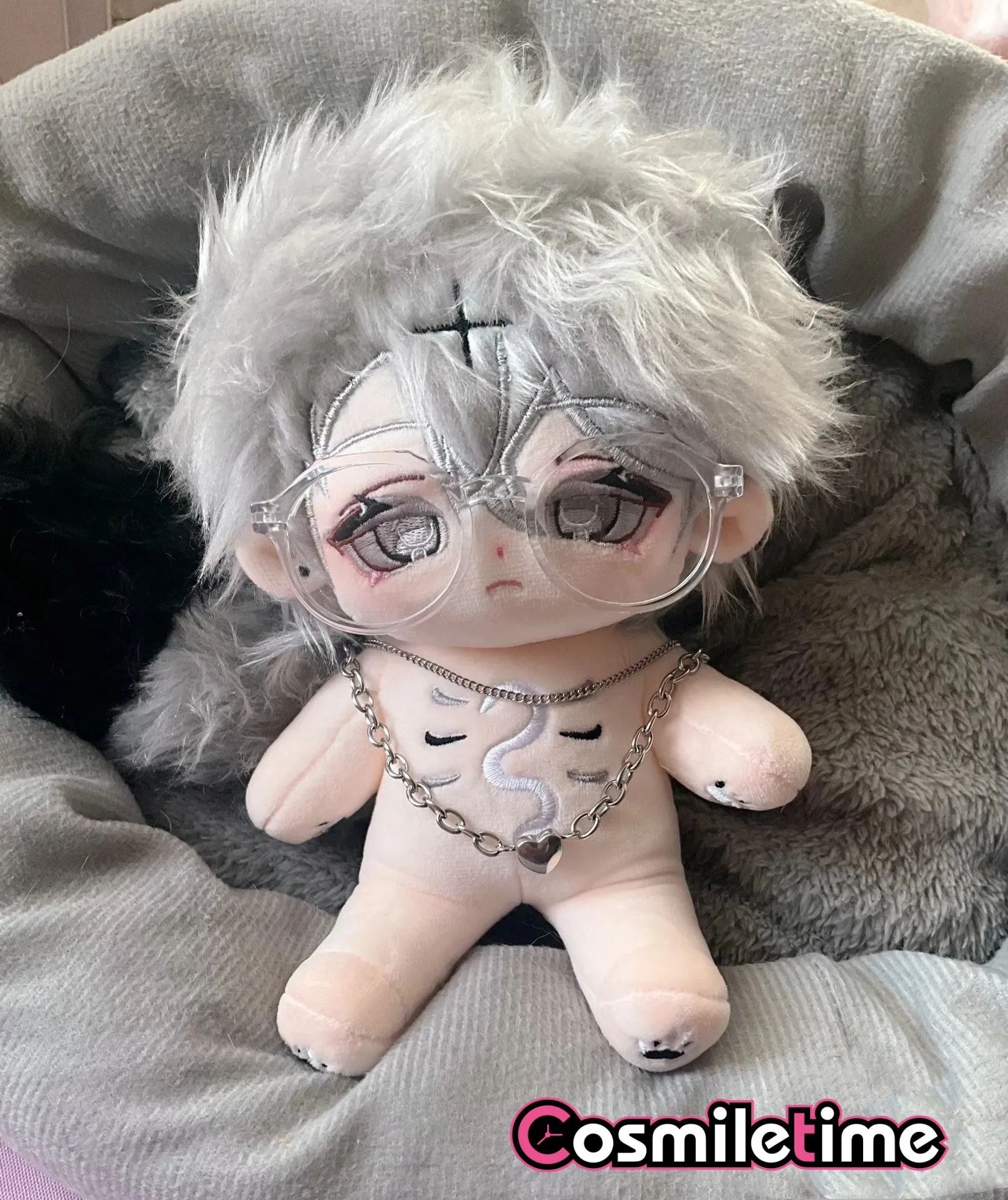

In Stock Game No attributes White Monster Ear Tail 20cm Plush Doll Clothes Soft Pillow Cosplay Anime Figure Toy For Kids Gifts
