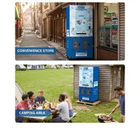 Distributeur de glaçons mobile personnalisable avec sac, machine à glaçons commerciale extérieure pour eau purifiée, à vendre 6