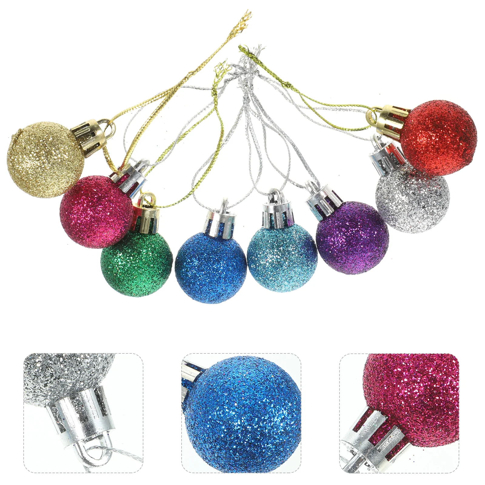 

Christmas Glitter Ball Ornaments Mini Shatterproof Xmas Bauble Balls Christmas Miniature Balls Christmas Tree
