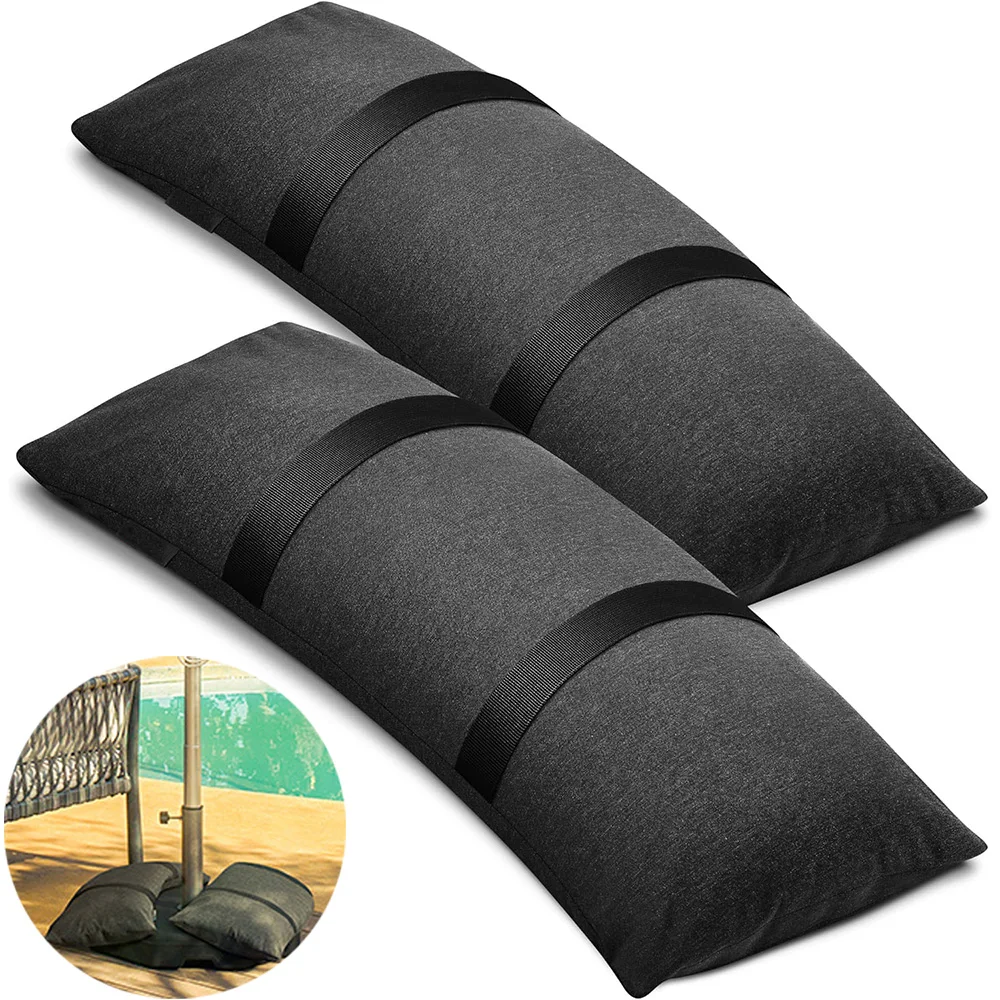 Umbrella Base Weights Outdoor Fillable Sandbags Weatherproof Patio Furniture Arched Sandbag Weights for Umbrella Stand 2PCS